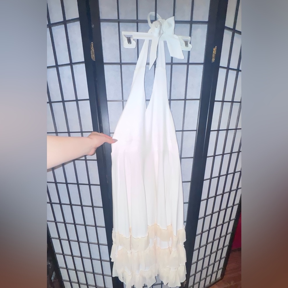 & Other Stories Cream Halter Dress